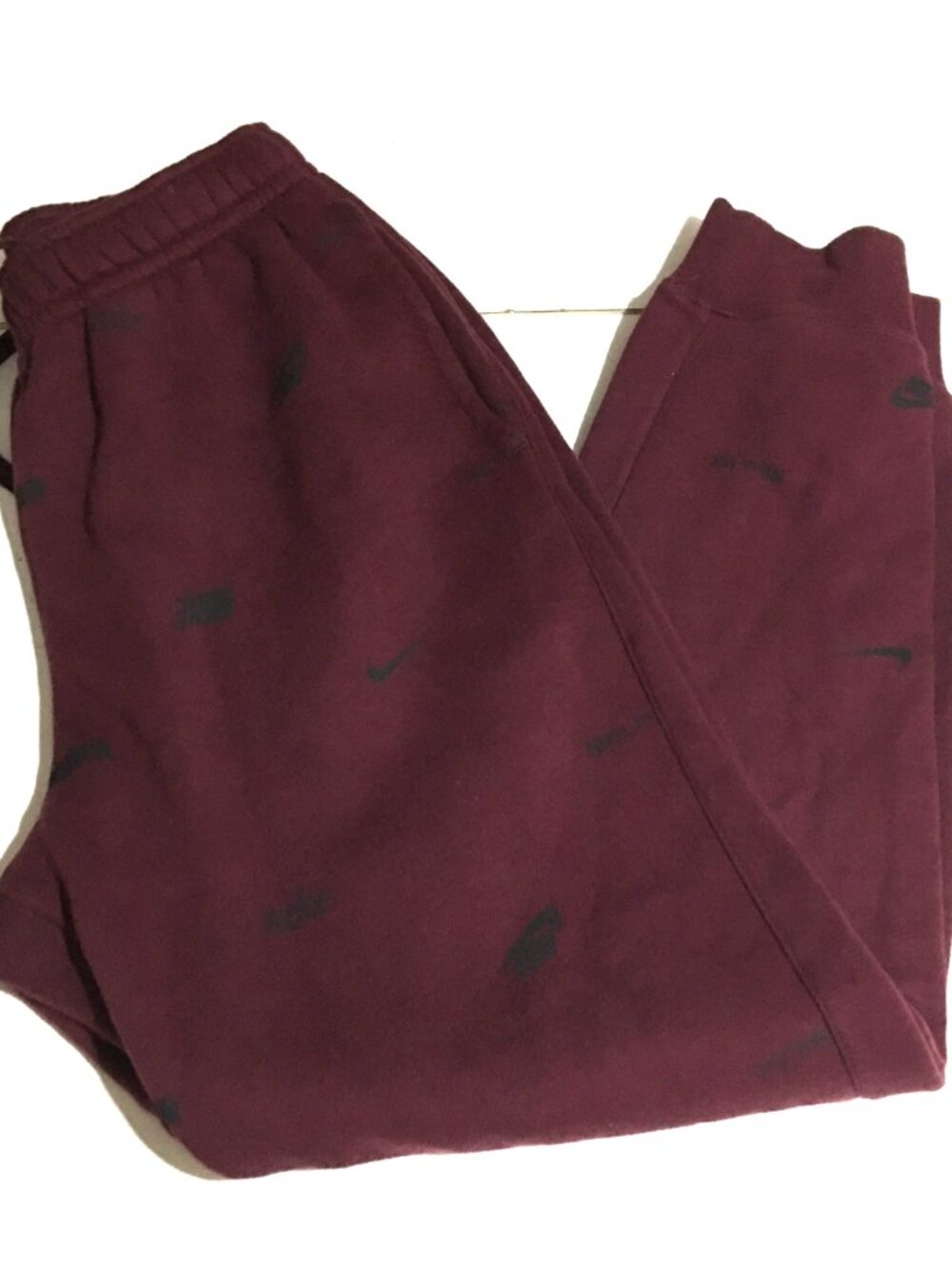 Nike Club Fleece Sweatpants AOP Print Joggers Mens Small Red Sportswear